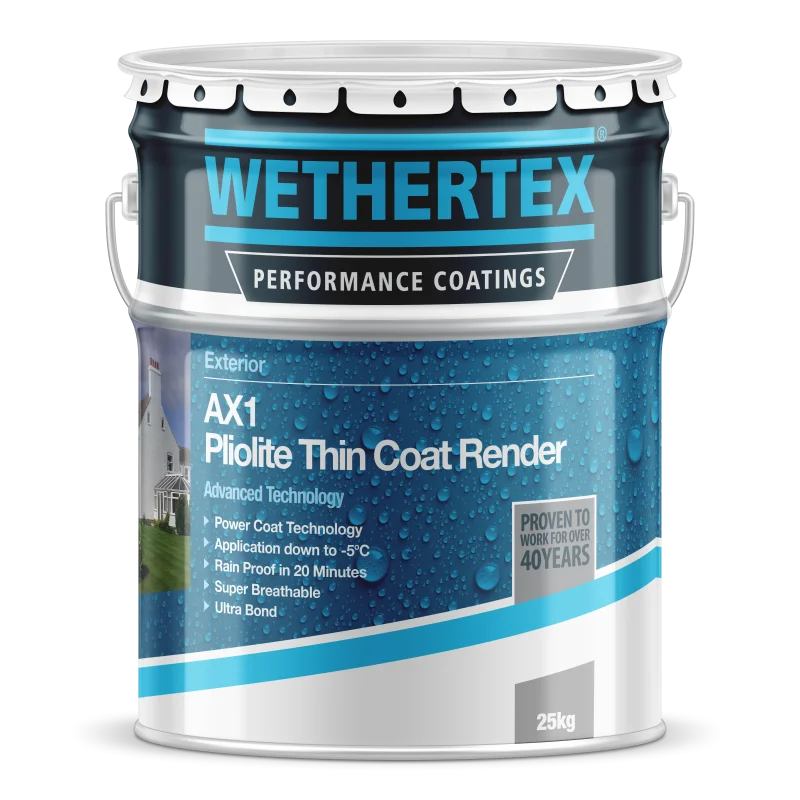 Wethertex AX1 Pliolite Thin Coat Render | Rain Resistant In 20 Mins