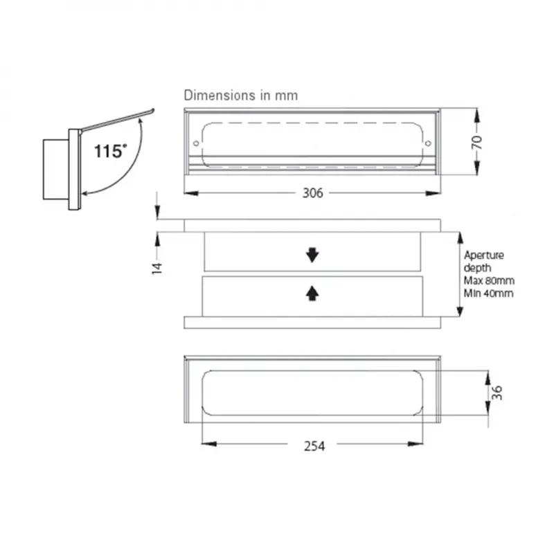 Astroflame Intumescent Fire & Smoke Rated Telescopic Letterboxes