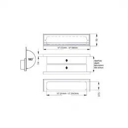 Astroflame Intumescent 30 Min Fire Rated Telescopic Letterbox System