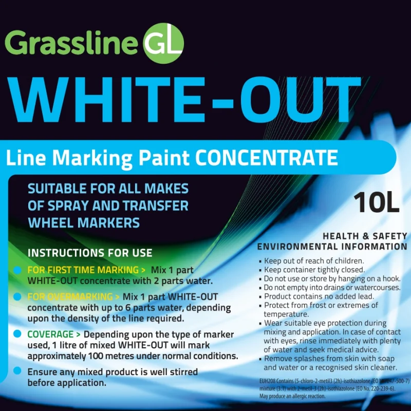 Grassline White-Out Line Marking Paint Concentrate For Grass Line Marking