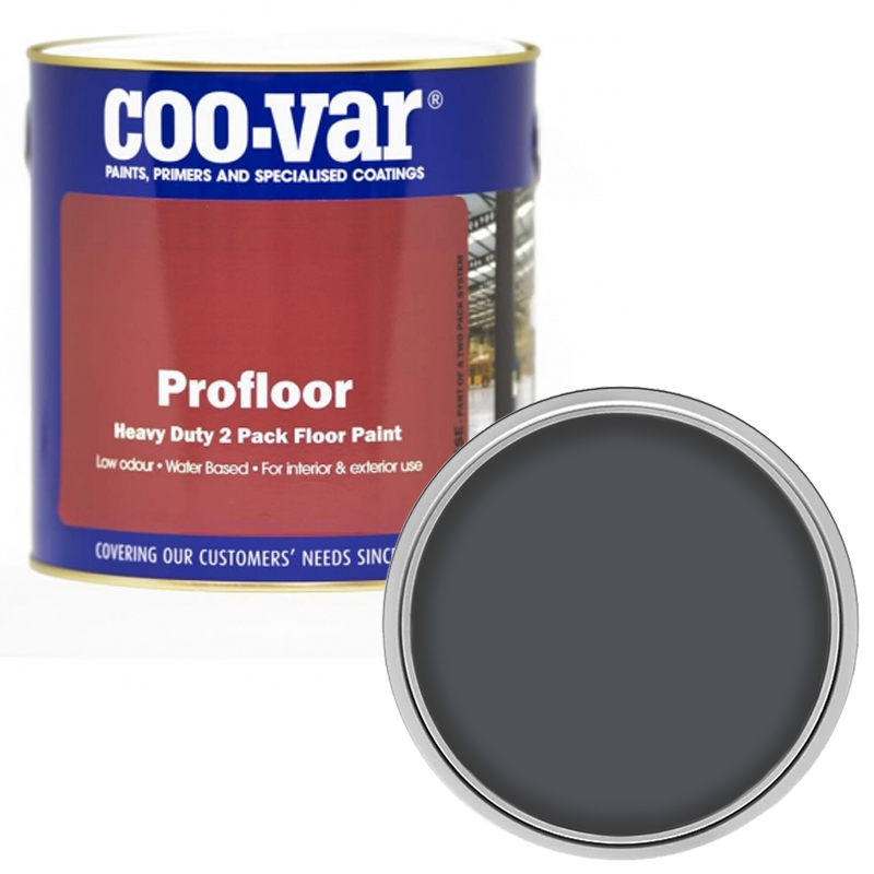 CooVar Profloor 2 Pack Solvent Free Floor Paint Slate Grey (RAL 7015