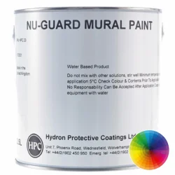 CLEARANCE - Hydron Nu-Guard Mural Paint - BS 18 C 40 Black - 1L Matt