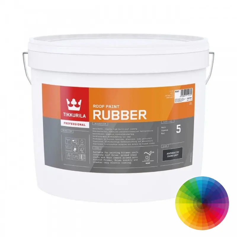 Tikkurila Rubber | For Concrete, Bitumen and Fibre Cement Roofs