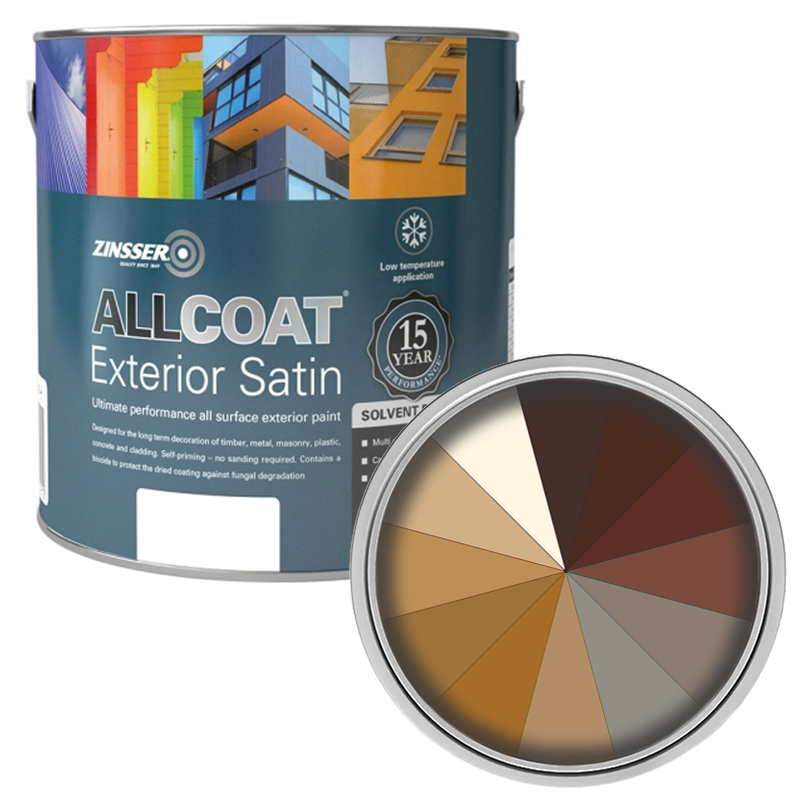 Zinsser AllCoat Exterior Satin (Solvent Based) Shades Of Brown