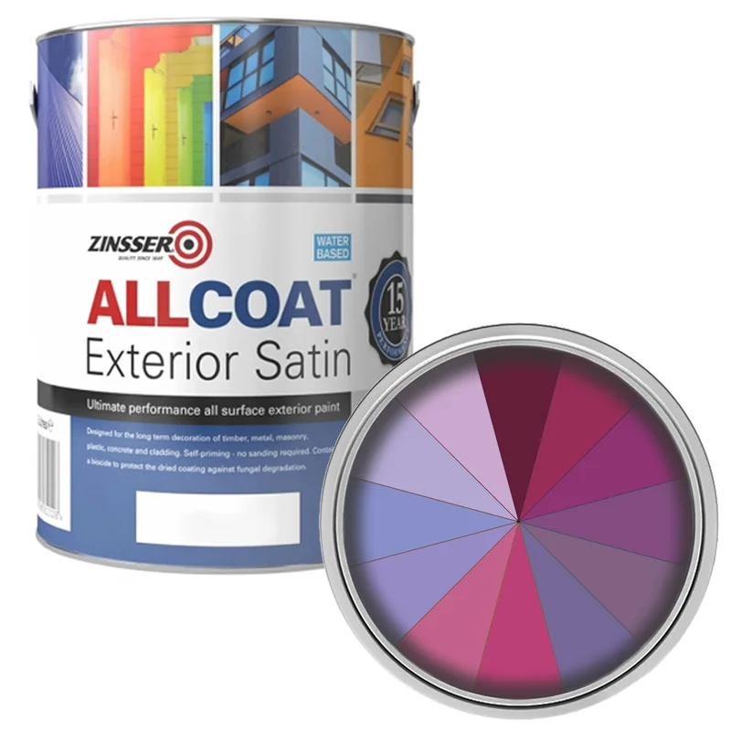 Zinsser AllCoat Exterior Satin (Water Based) - Shades Of Violet & Purple