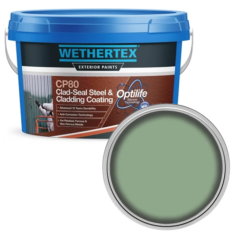 Wethertex CP80 Clad-Seal Steel & Cladding Coating - Chartwell Green