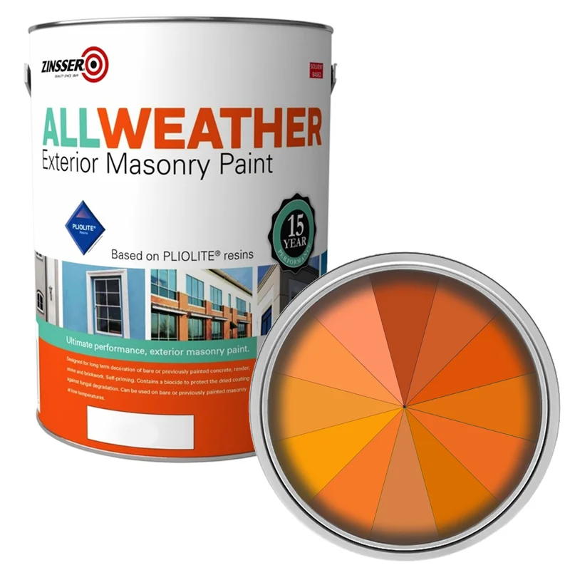 Zinsser AllWeather Exterior Masonry Paint (Solvent Based) - Shades of Orange