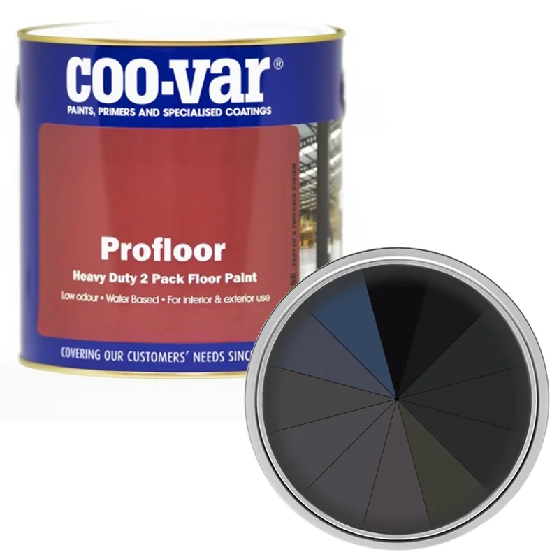 Coo-Var Profloor 2 Pack Epoxy Floor Paint - Shades of Black