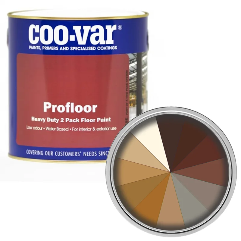 Coo-Var Profloor 2 Pack Epoxy Floor Paint - Shades of Brown