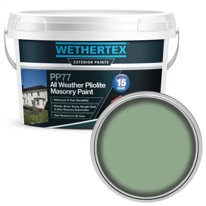 Wethertex PP77 All Weather Pliolite Masonry Paint - Textured Matt - Chartwell Green