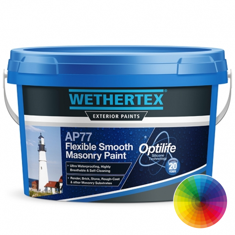 Wethertex Ap77 Flexible Smooth Masonry Paint New Colours 