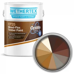 Wethertex OT25 Wood-Flex Satin Opaque Timber Paint - Shades of Brown