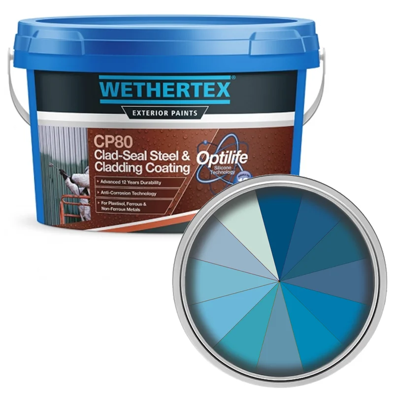 Wethertex CP80 Clad-Seal Steel & Cladding Coating - Shades of Blue