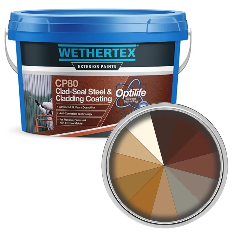 Wethertex CP80 Clad-Seal Steel & Cladding Coating - Shades of Brown