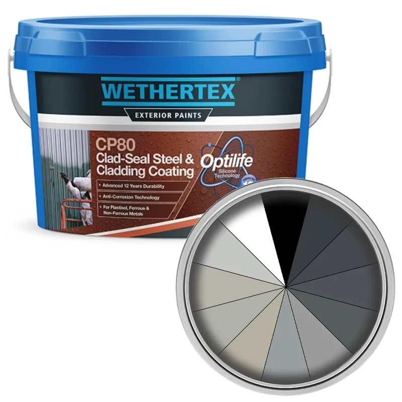 Wethertex CP80 Clad-Seal Steel & Cladding Coating - Shades Of Grey