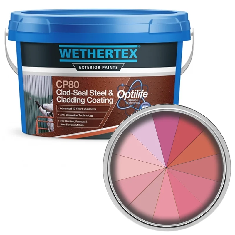 Wethertex CP80 Clad-Seal Steel & Cladding Coating - Shades Of Pink