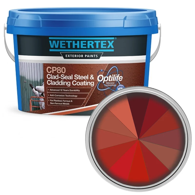 Wethertex CP80 Clad-Seal Steel & Cladding Coating - Shades Of Red