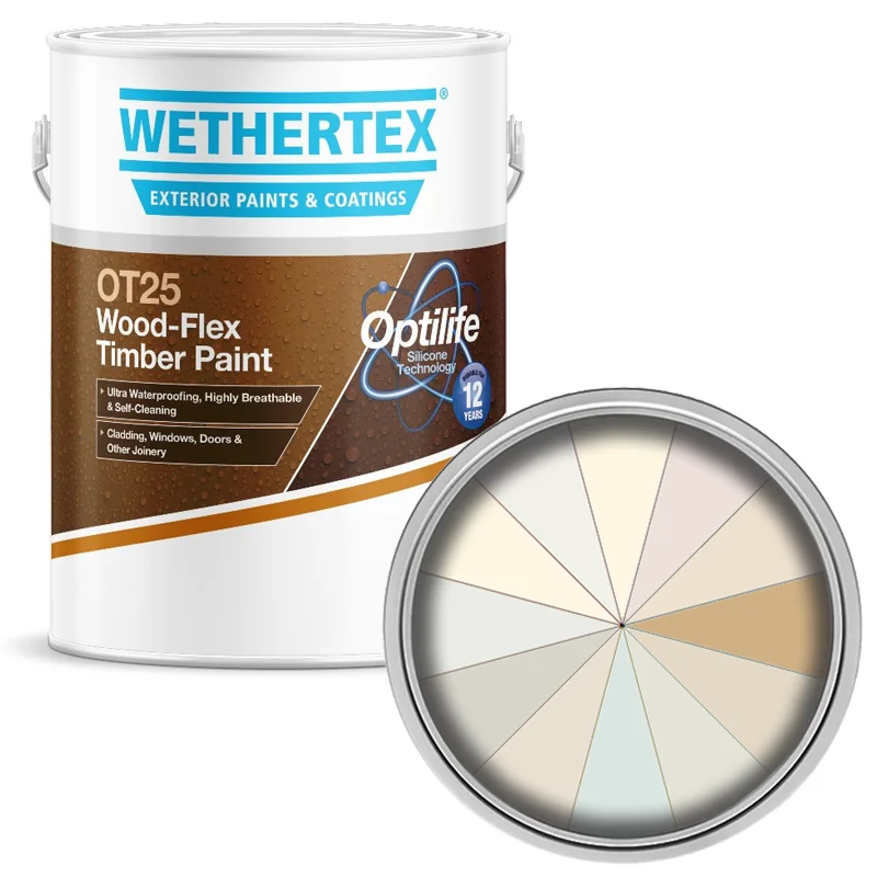 Wethertex OT25 Wood-Flex Satin Opaque Timber Paint - Neutral Shades