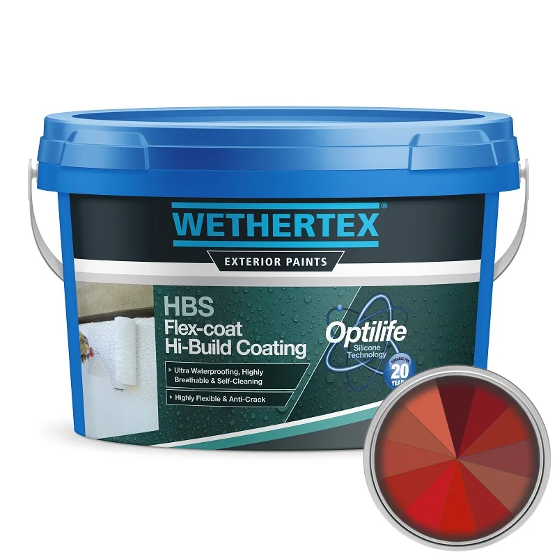 Wethertex HBS Flex-Coat Hi-Build Coating - Shades of Red