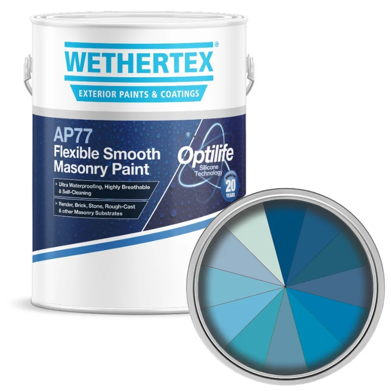 Wethertex AP77 Flexible Smooth Masonry Paint - Shades of Blue