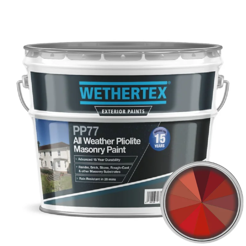 Wethertex PP77 All Weather Pliolite Masonry Paint - Shades of Red