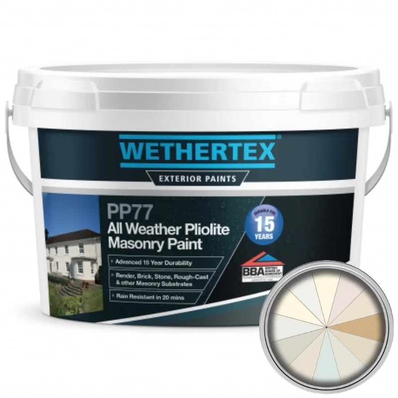 Wethertex PP77 All Weather Pliolite Masonry Paint - Neutral Shades