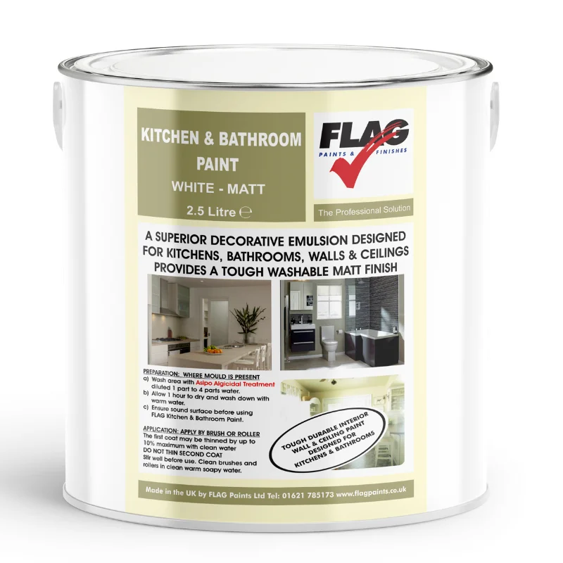 Flag Asipo Kitchen & Bathroom Paint | Mould & Algae Protection