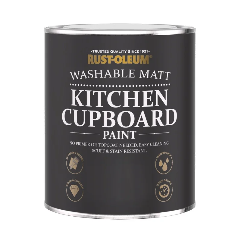 CLEARANCE - Rust-Oleum Premium Washable Kitchen Cupboard Paint - Hessian 750ml Matt