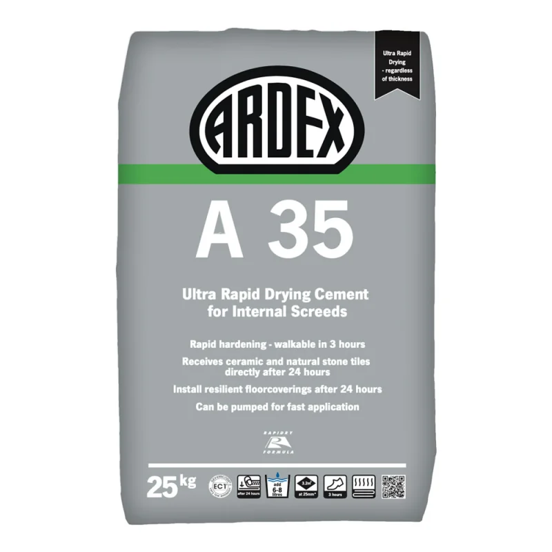 Ardex A35 Ultra Rapid Drying Cement for Internal Screeds