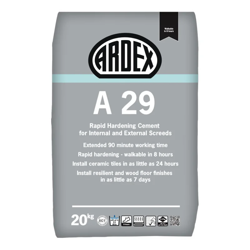 Ardex A29 Rapid Hardening Cement for Internal & External Screeds