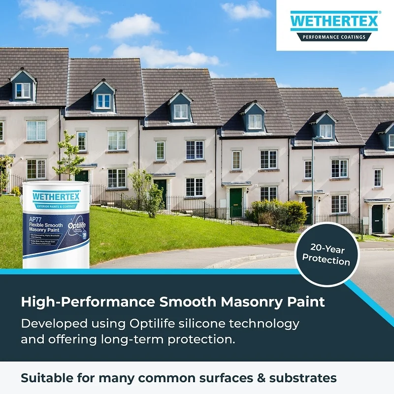 Wethertex AP77 Flexible Smooth Masonry Paint - Shades of Blue