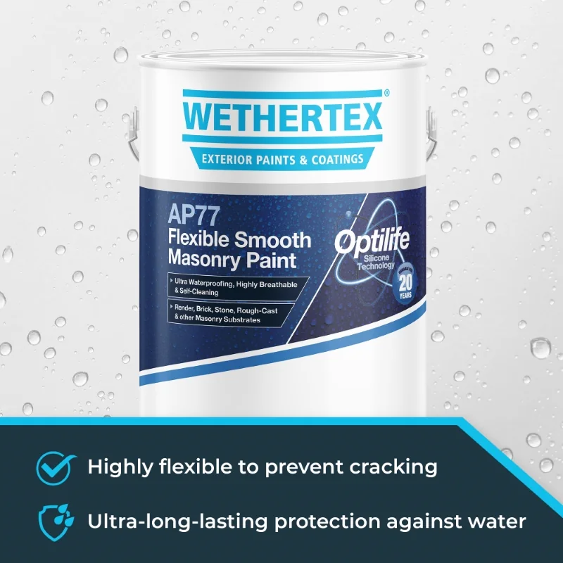 Wethertex AP77 Flexible Smooth Masonry Paint - Shades of Blue