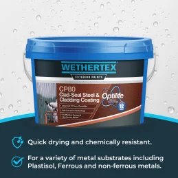 Wethertex CP80 Clad-Seal Steel & Cladding Coating - Chartwell Green