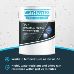 Wethertex PP77 All Weather Pliolite Masonry Paint - Shades of Brown