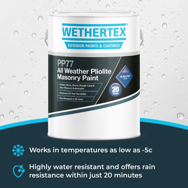 Wethertex PP77 All Weather Pliolite Masonry Paint - Shades of Grey