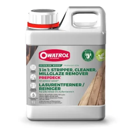 Owatrol Prepdeck Wood Stripper & Cleaner & Millglaze Remover | 3 in 1