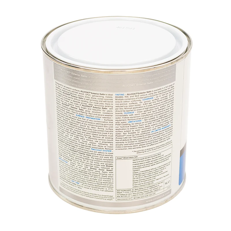 CLEARANCE - Zinsser AllCoat Exterior Satin (Water Based) - RAL 220 20 15 - 1L