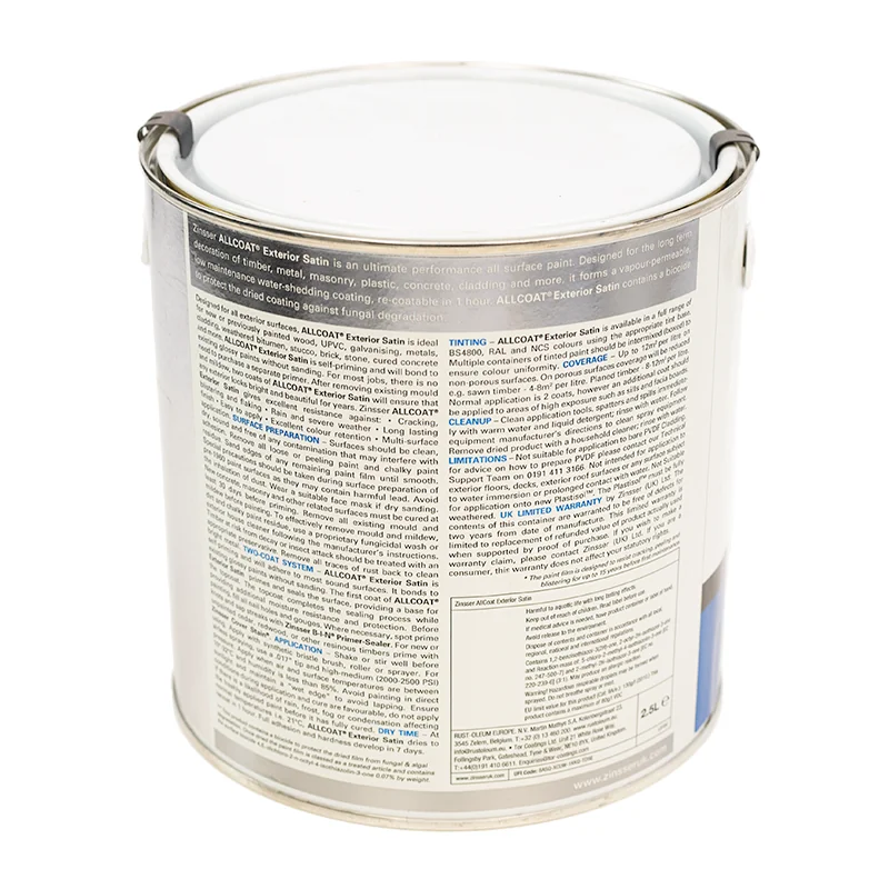 CLEARANCE - Zinsser AllCoat Exterior Satin (Water Based) - RAL 220 20 15 - 1L