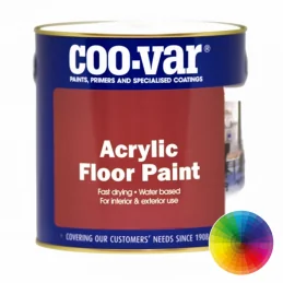 CLEARANCE - Coo-Var Acrylic Floor Paint - Black 2.5L