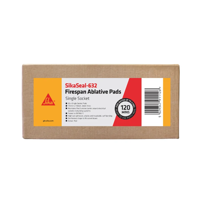 SikaSeal-632 Ablative Pads | For Use In Electrical Socket Boxes To Maintain Fire And Smoke Barrier