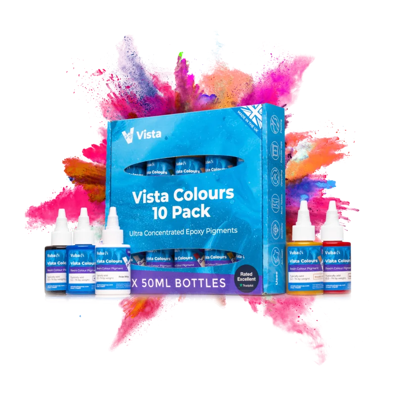 Vista Epoxy Pigments - 10 Vibrant Colours for Resin