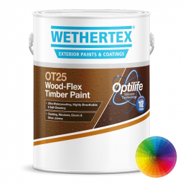 CLEARANCE - Wethertex OT25 Wood-Flex Satin Opaque Timber Paint - RAL 5015 - 10L