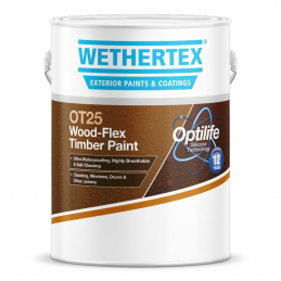 CLEARANCE - Wethertex OT25 Wood-Flex Satin Opaque Timber Paint - RAL 5004 - 10L