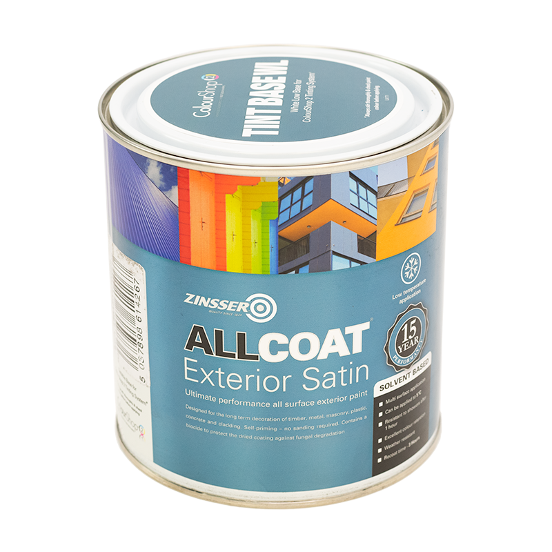 CLEARANCE - Zinsser AllCoat Exterior Satin (Solvent Based) - RAL 5018 - 1L