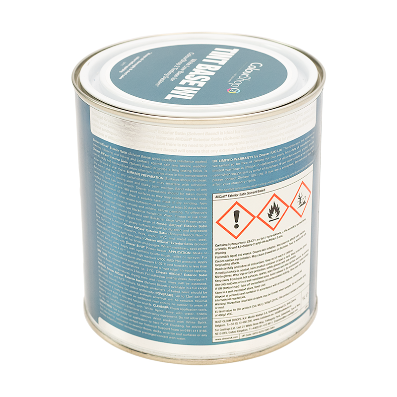 CLEARANCE - Zinsser AllCoat Exterior Satin (Solvent Based) - RAL 5018 - 1L