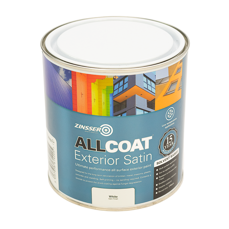 CLEARANCE - Zinsser AllCoat Exterior Satin (Solvent Based) - RAL 5018 - 1L