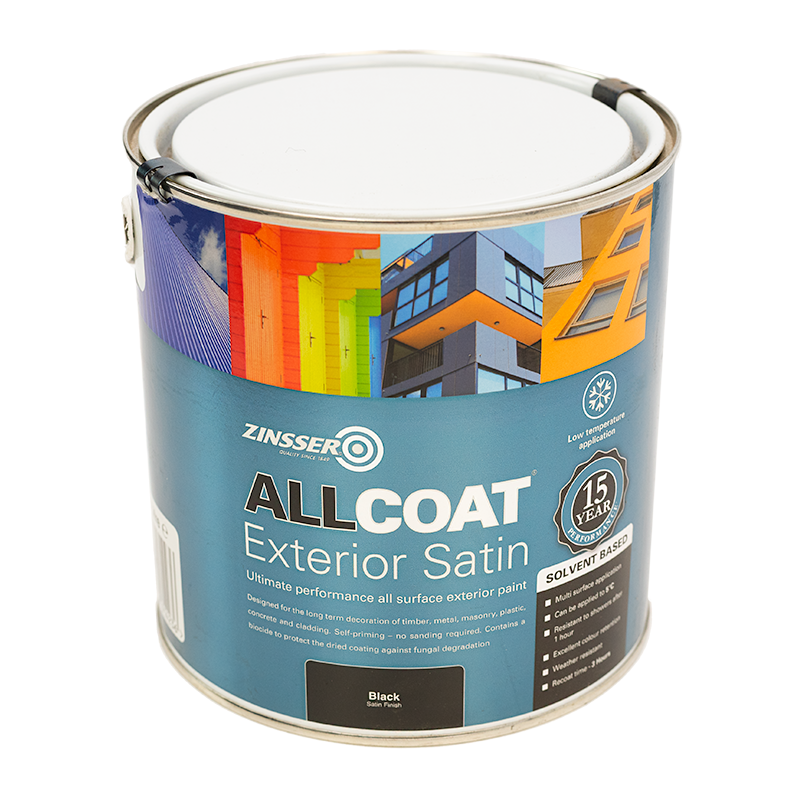 CLEARANCE - Zinsser AllCoat Exterior Satin (Solvent Based) - RAL 5018 - 1L