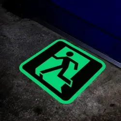 Heskins Glow In The Dark Floor Signs | Emergency Signage