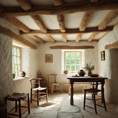 How To Paint Over Limewash - old farmhouse interior