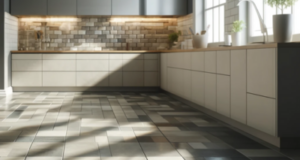 Tiled kitchen